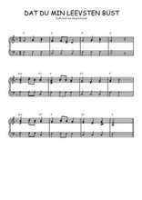 Téléchargez l'arrangement pour piano de la partition de Dat du min Leevsten büst en PDF